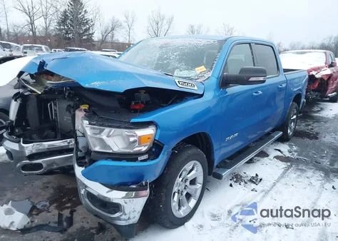 2021 Ram 1500 Big Horn 4X4 5'7 Box z USA, uszkodzony, nr VIN 1C6SRFFT6MN777642